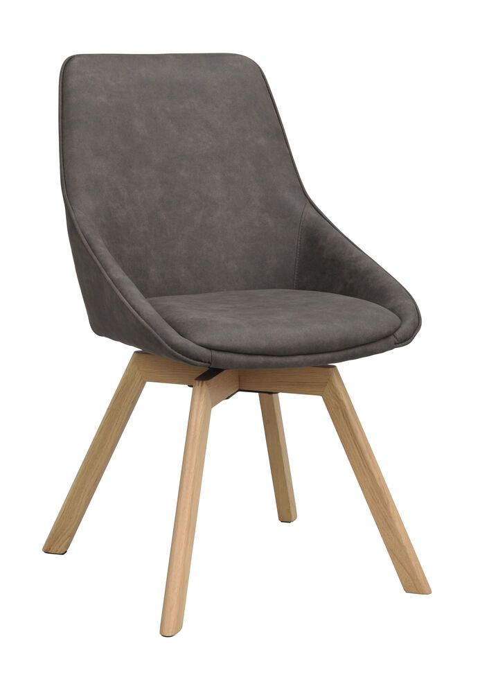 Rowico Alison ruokapöydän tuoli, tummanharmaa / tammi 