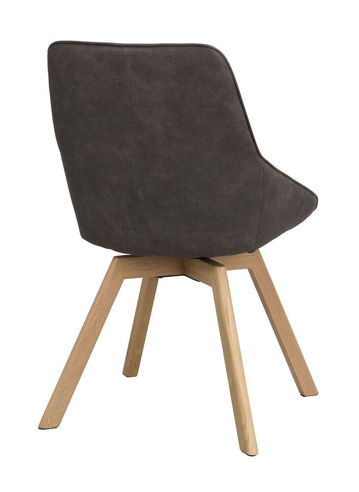 Rowico Alison ruokapöydän tuoli, tummanharmaa / tammi 