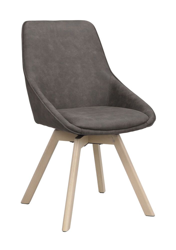 Rowico Alison ruokapöydän tuoli, tummanharmaa / valkopesty tammi