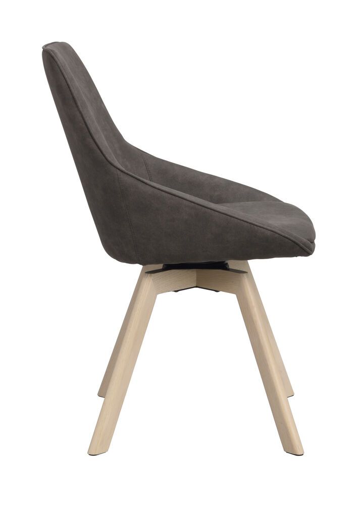 Rowico Alison ruokapöydän tuoli, tummanharmaa / valkopesty tammi