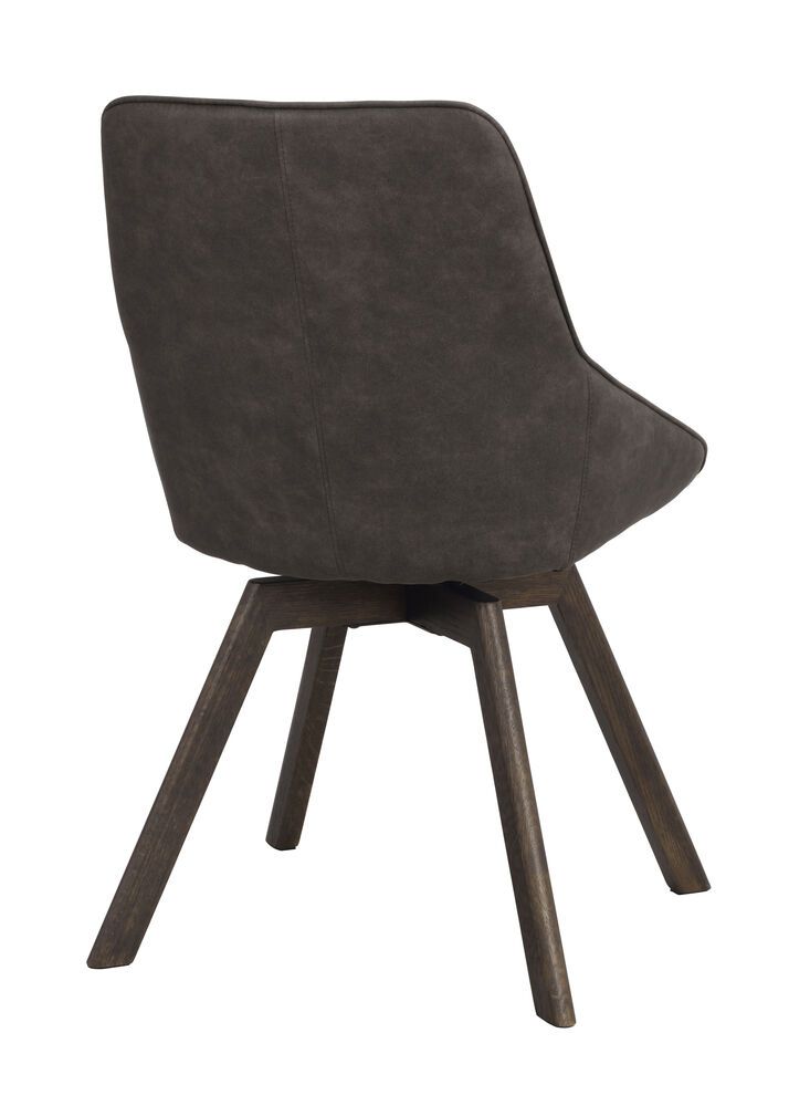 Rowico Alison ruokapöydän tuoli, tummanharmaa / ruskea tammi 