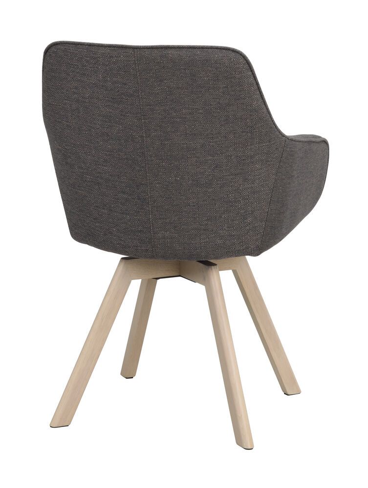 Rowico Alison nojatuoli, tummanharmaa/valkopesty