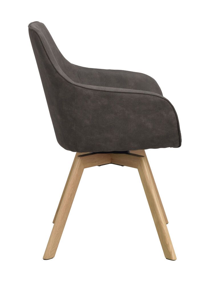 Rowico Alison nojatuoli, tummanharmaa/tammi 