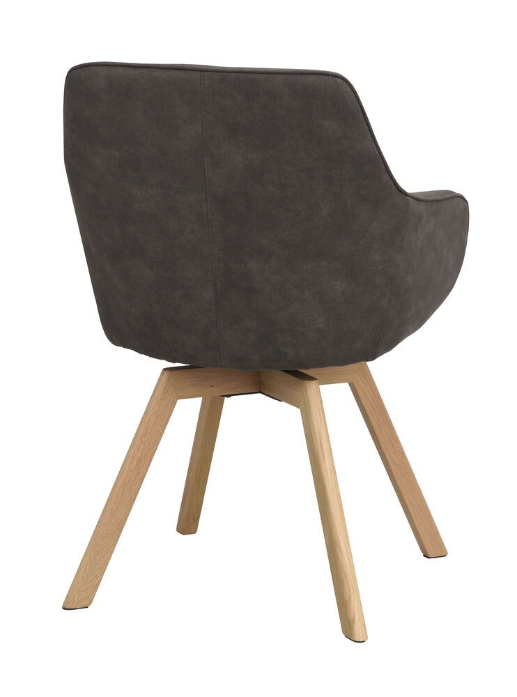 Rowico Alison nojatuoli, tummanharmaa/tammi 