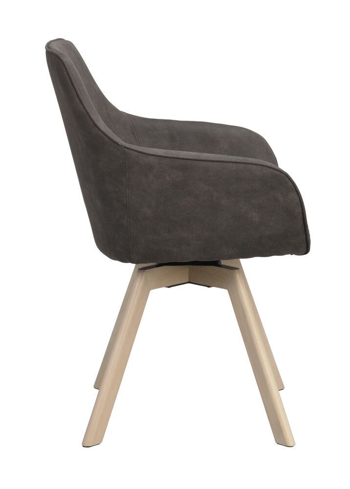 Rowico Alison nojatuoli, tummanharmaa/valkopesty tammi 