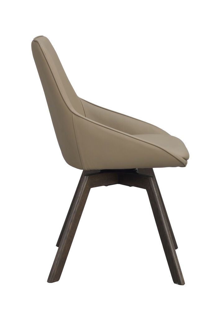 Rowico Alison ruokapöydän tuoli, beige nahka / ruskea tammi