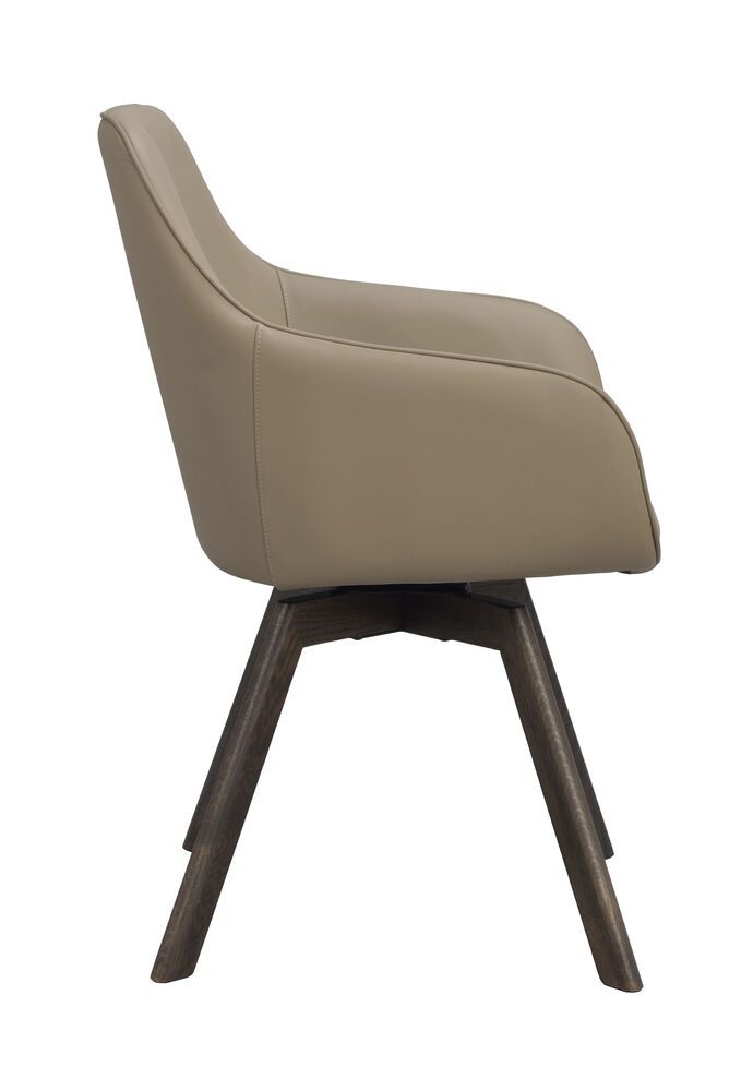 Rowico Alison nojatuoli, beige nahka/ruskea tammi