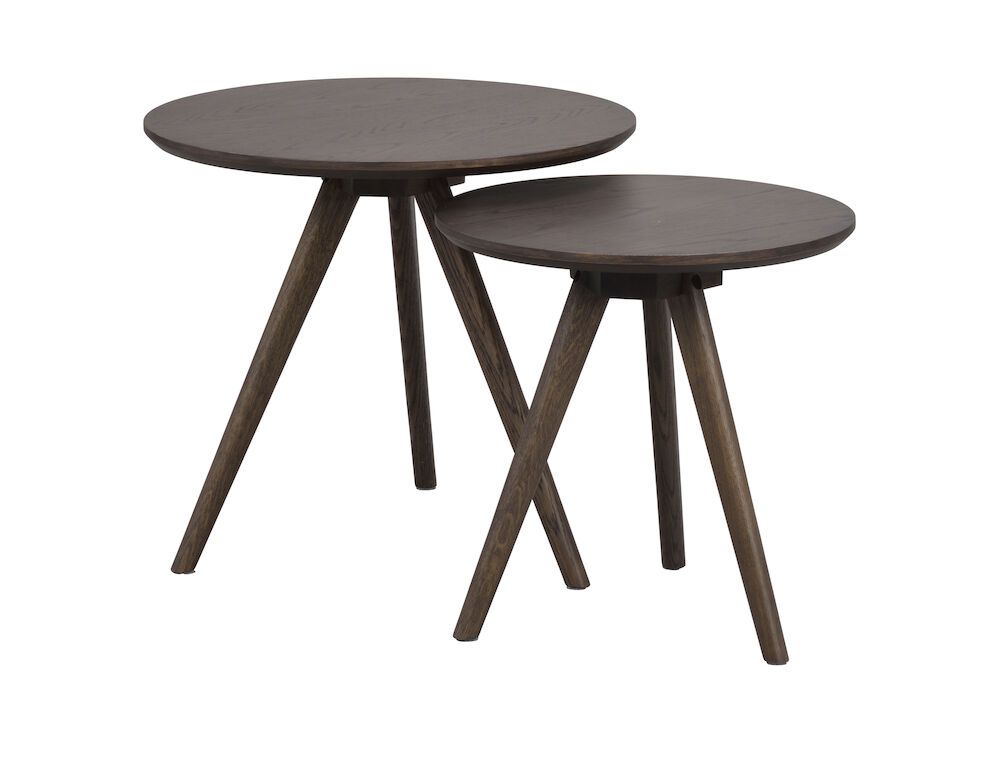 Rowico Yumi sarjapöytä 2kpl, ruskea tammi