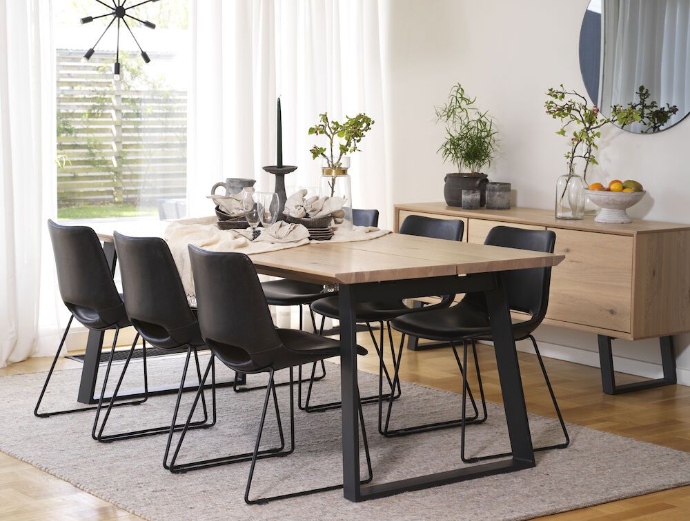 Rowico Melville ruokapöytä 210x95cm, valkopesty tammi