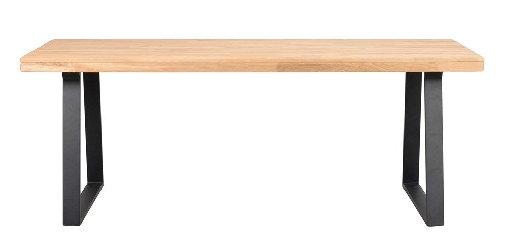 Rowico Brooklyn pöytä 95x170cm u-jalalla, tammi/musta