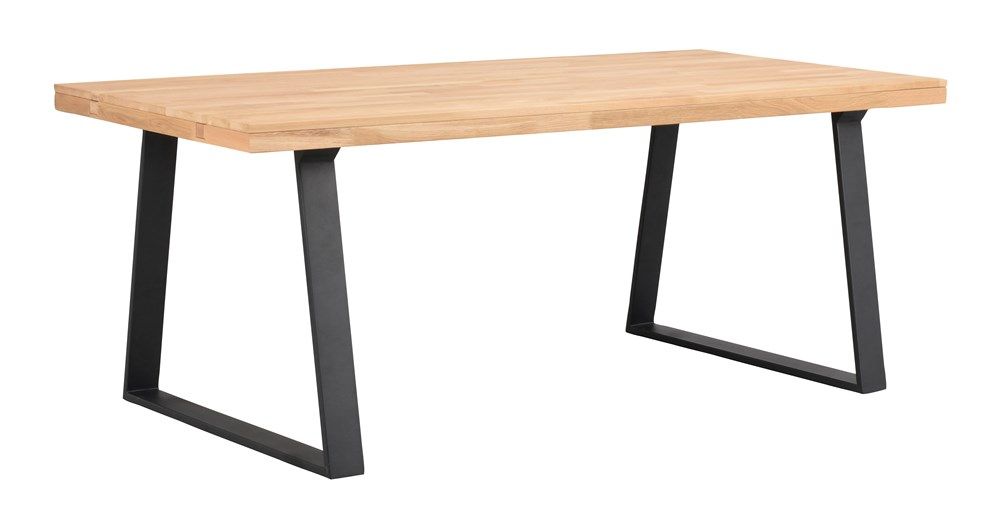 Rowico Brooklyn ruokapöytä tammi / musta U-jalka, 95x170cm
