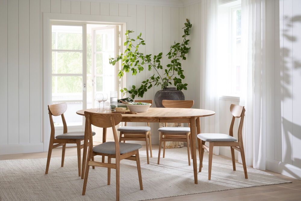 Rowico Rodham tuoli, tammi/harmaa beige