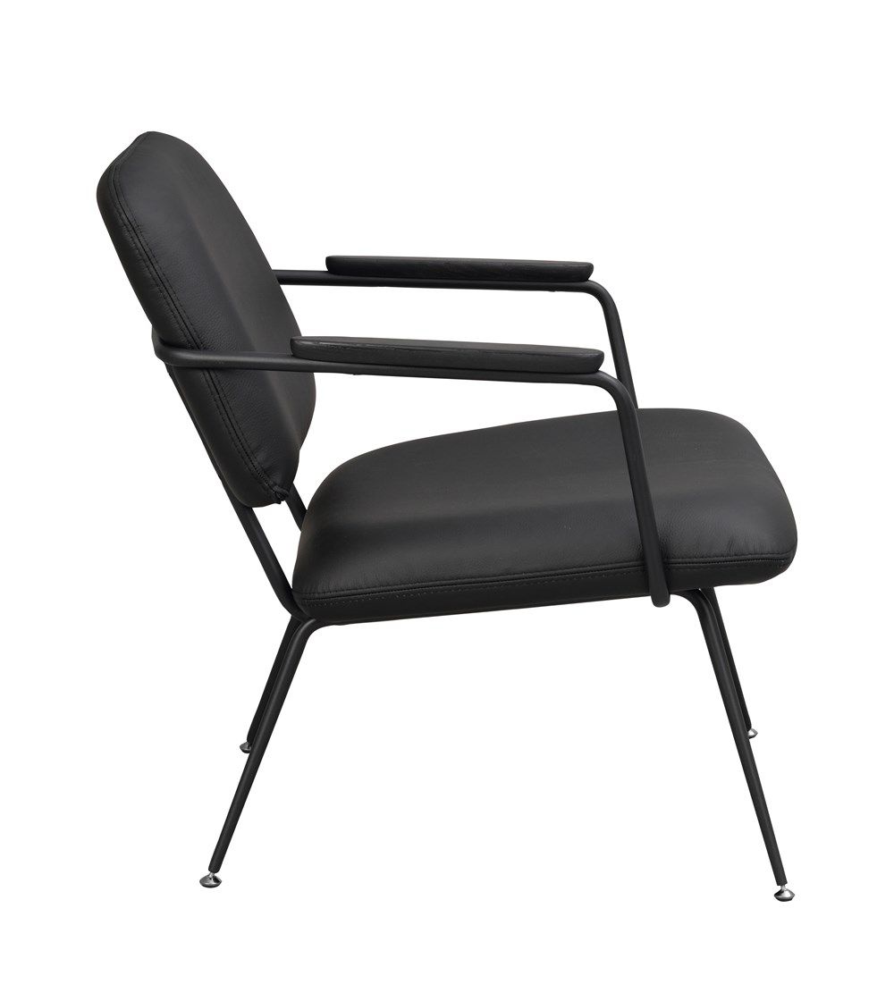 Rowico Prescott tuoli, musta nahka