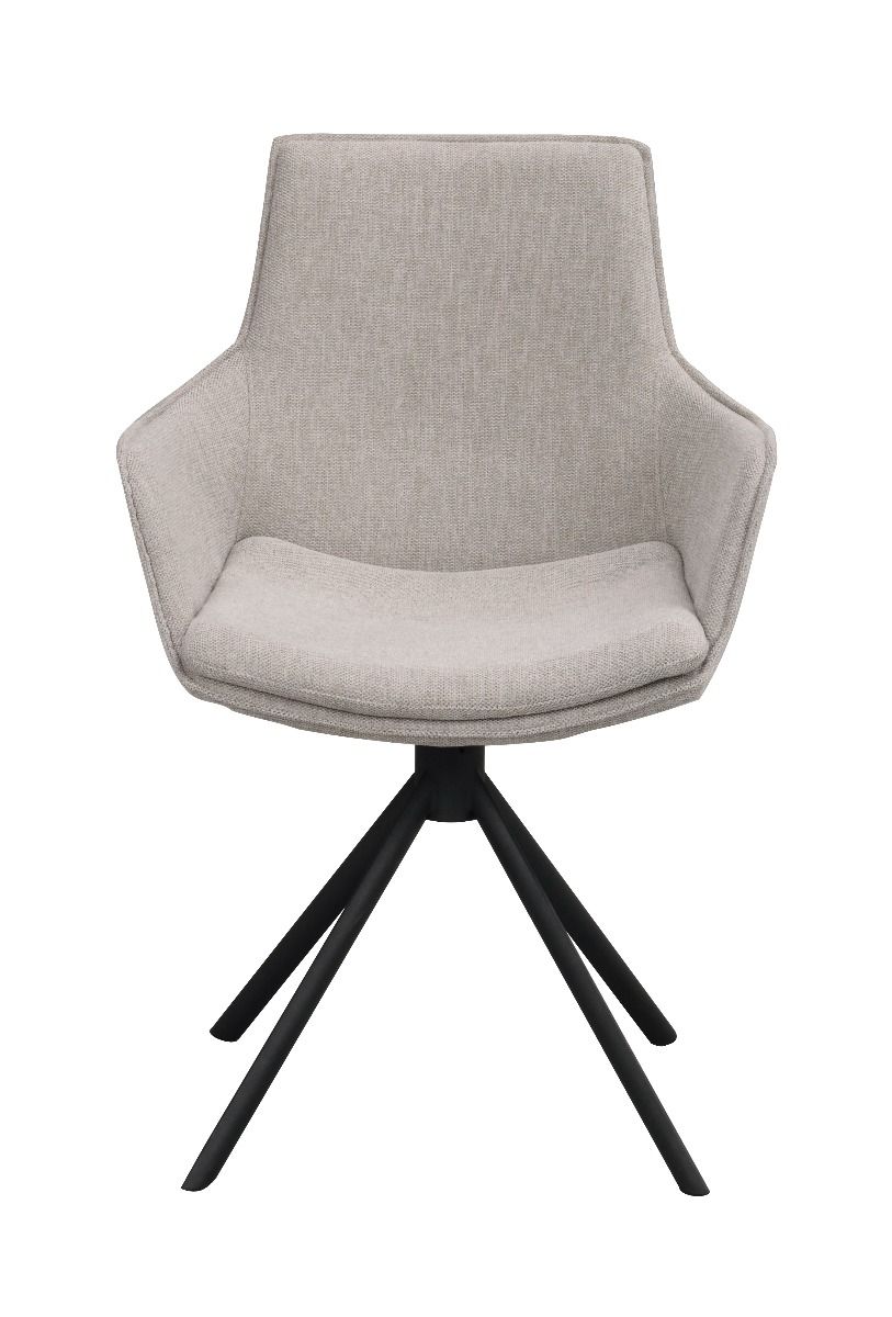 Rowico Lowell nojatuoli käsinojilla, harmaa/musta