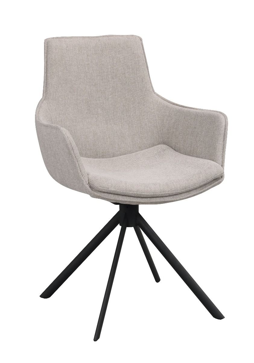 Rowico Lowell tuoli käsinojilla, harmaa/musta