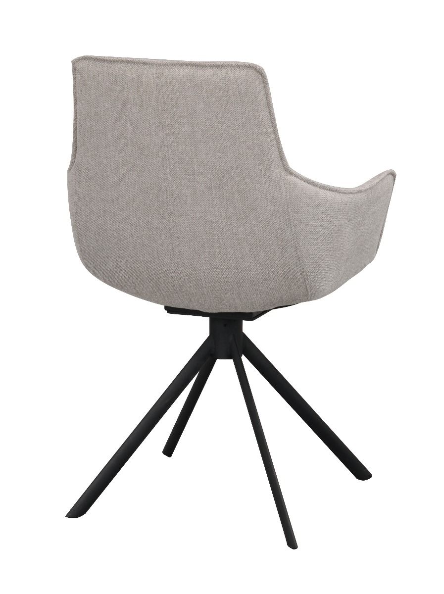 Rowico Lowell tuoli käsinojilla, harmaa/musta