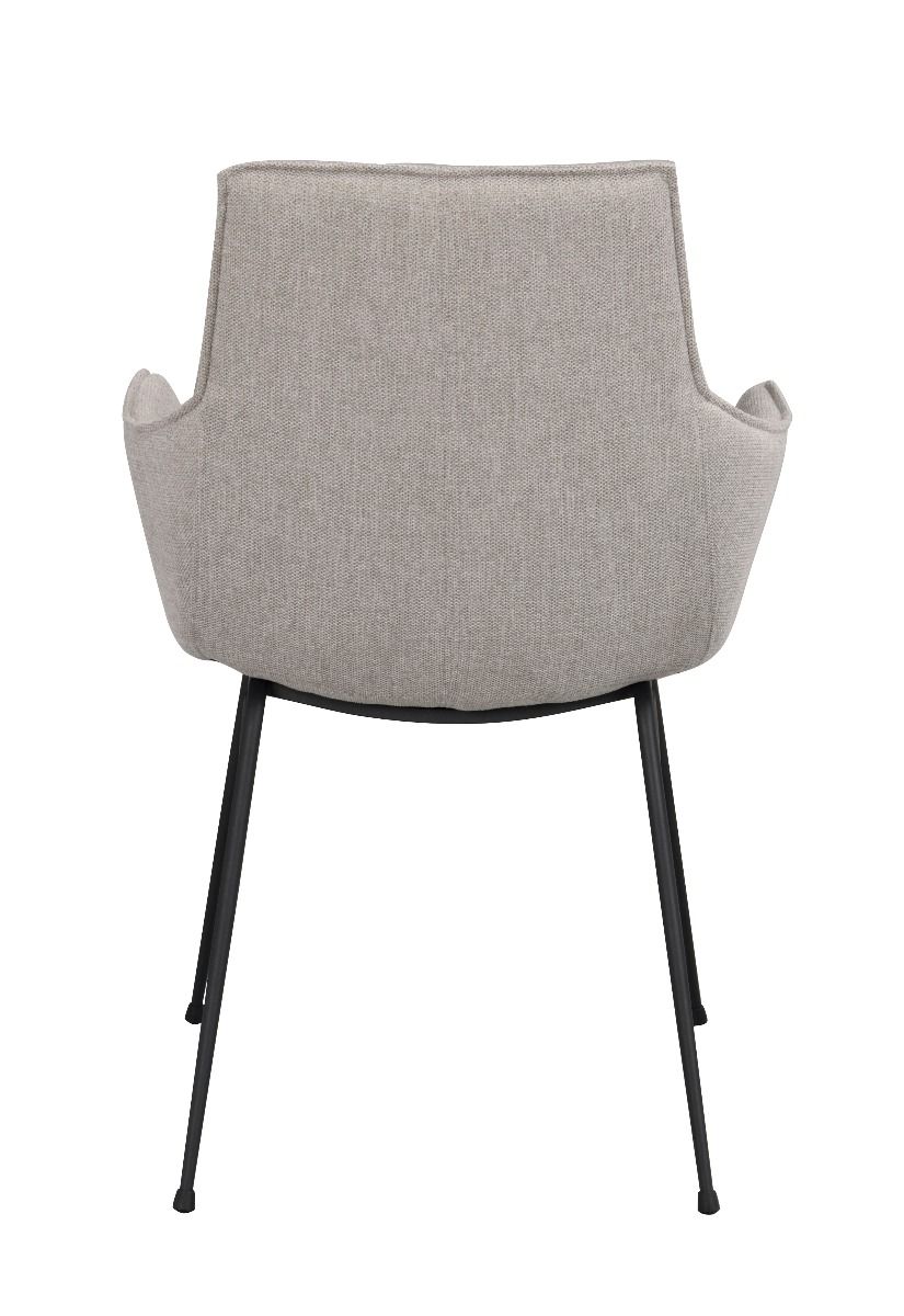 Rowico Lowell tuoli käsinojilla, suorilla jaloilla, harmaa/musta