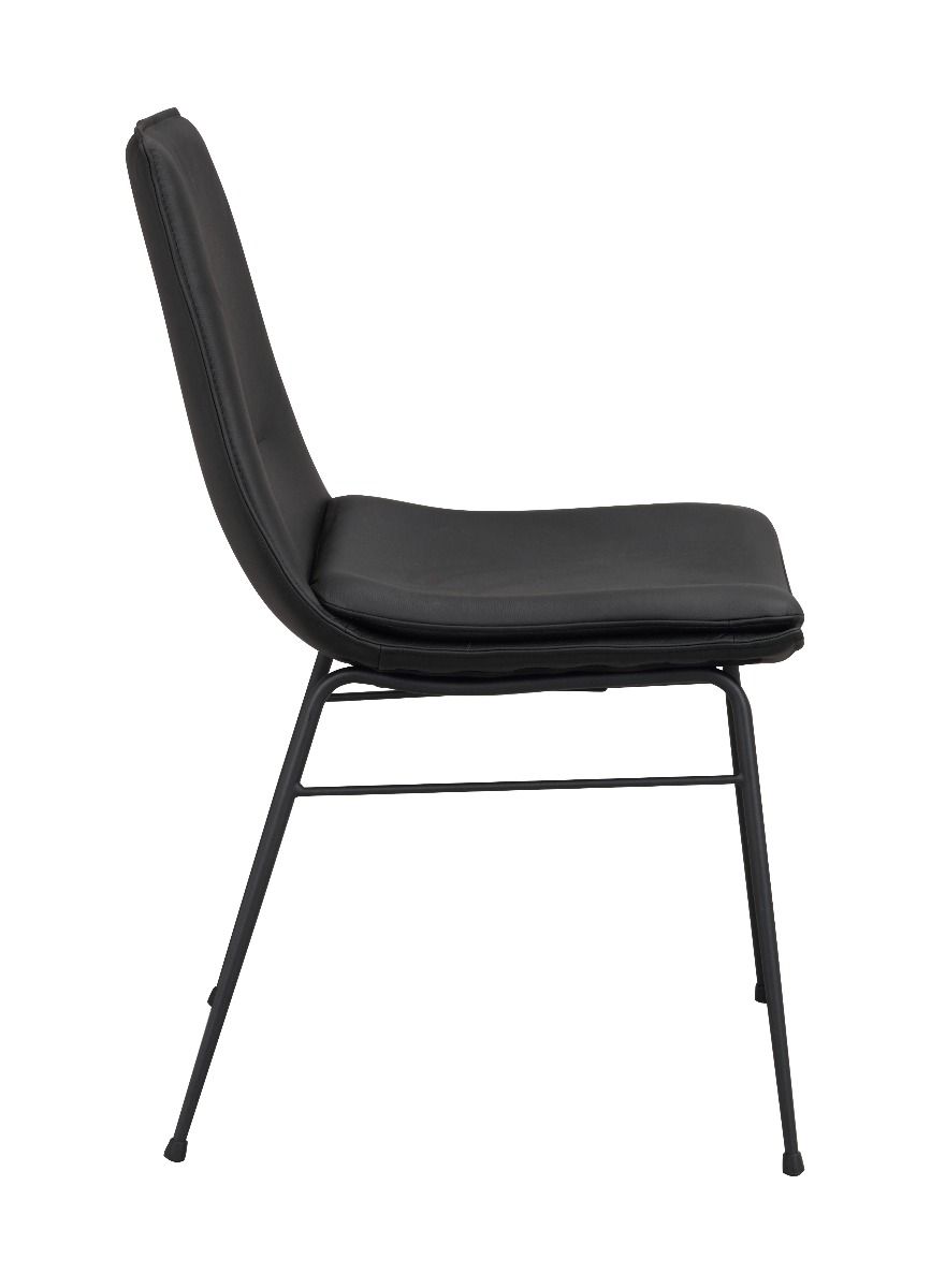 Rowico Lowell tuoli suorilla jaloilla, musta