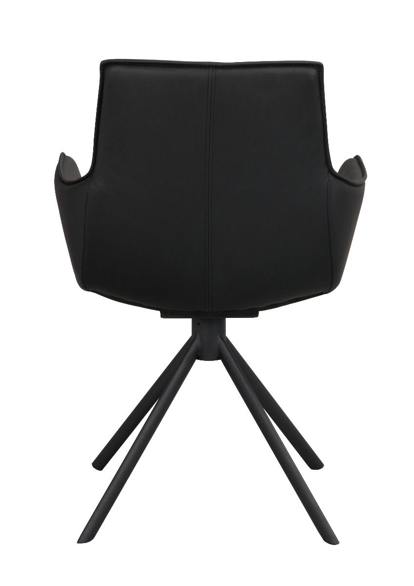 Rowico Lowell tuoli käsinojilla, musta