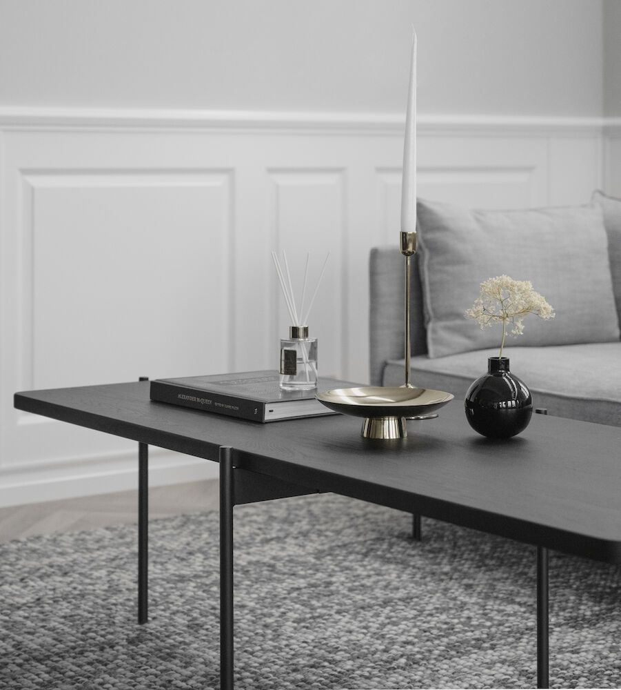 Rowico Shelton sohvapöytä 145x60cm, öljytty musta