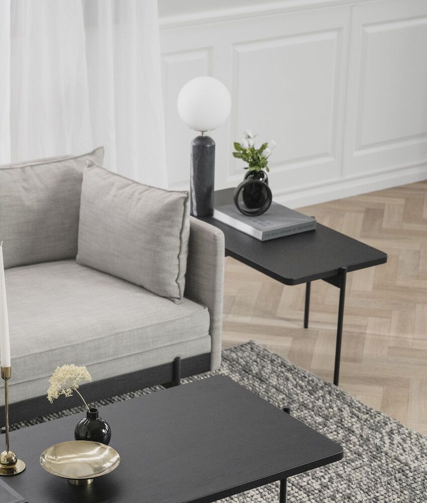 Rowico Shelton sohvapöytä 95x50, öljytty musta 