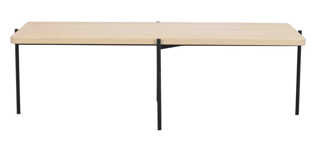 Rowico Shelton sohvapöytä 145x60cm, valkopesty tammi/musta