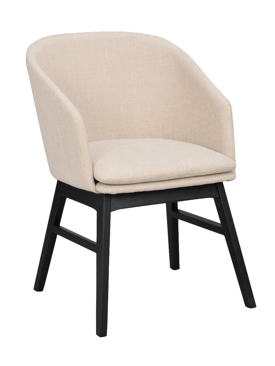 Rowico Windham nojatuoli, musta/beige