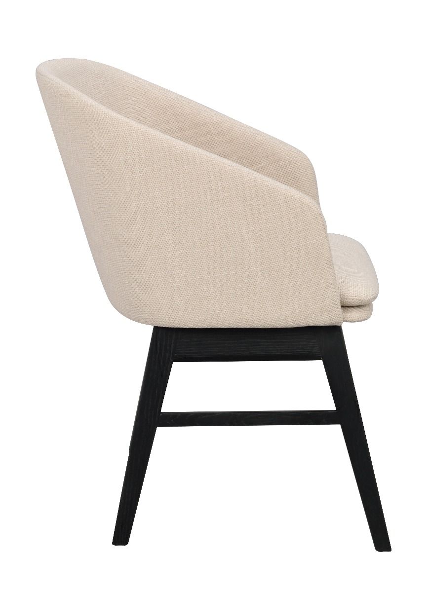 Rowico Windham nojatuoli, musta/beige