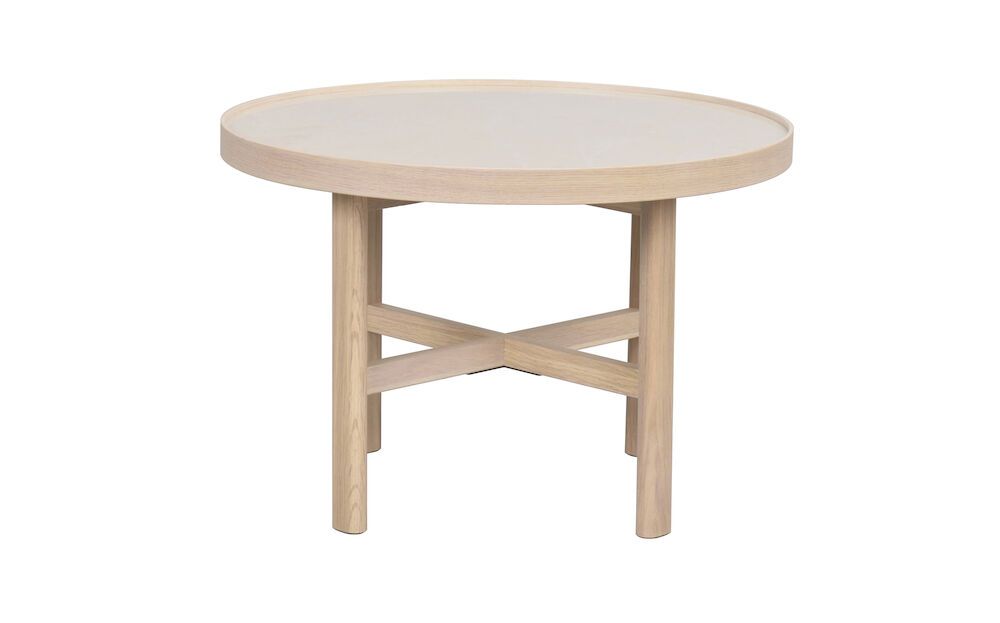 Rowico Marsden sohvapöytä 60cm, beige / valkopesty tammi