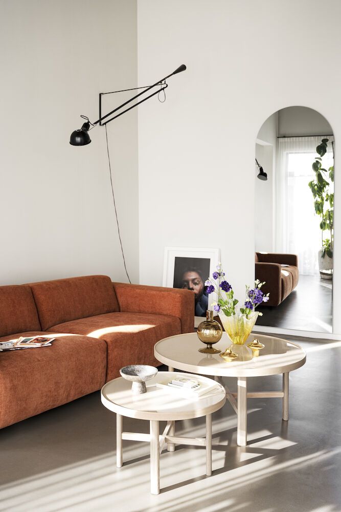 Rowico Marsden sohvapöytä 60cm, beige / valkopesty tammi