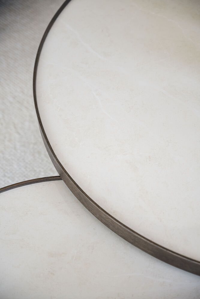 Rowico Marsden sohvapöytä 60cm, beige/ruskea tammi