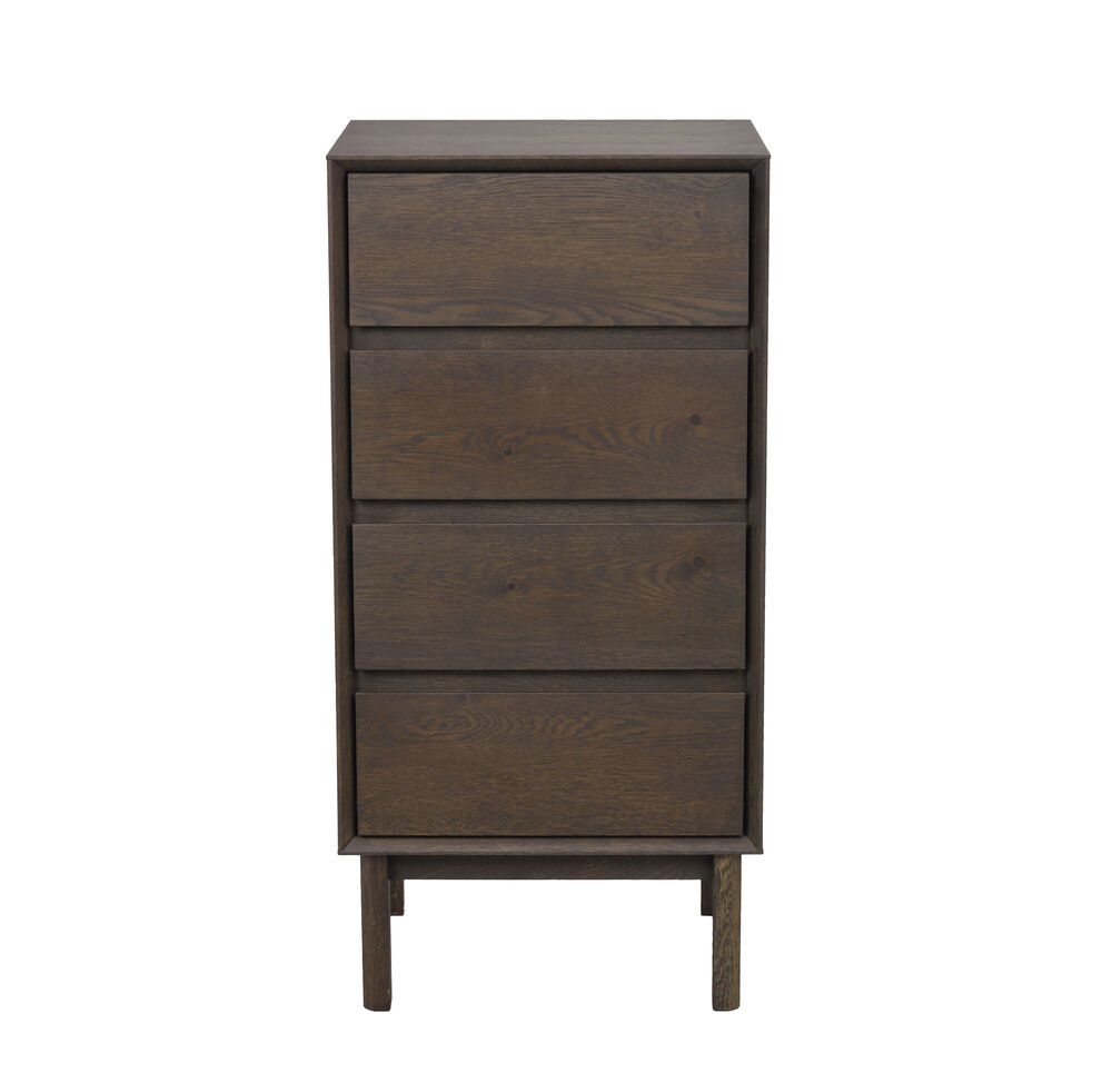 Rowico Mackay lipasto 4 -laatikolla, ruskea tammi