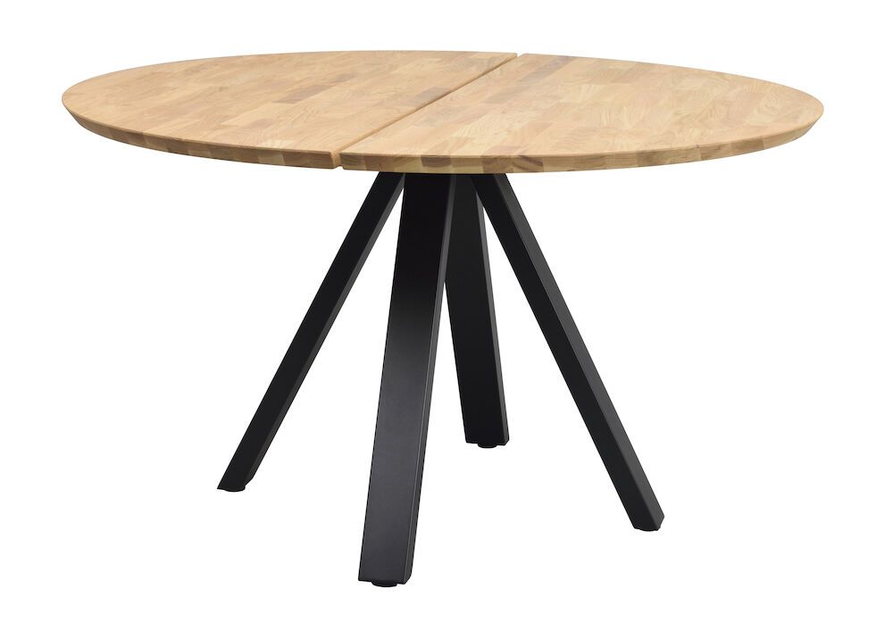 Rowico Carradale pyöreä ruokapöytä Ø130 tammi, V-jalalla
