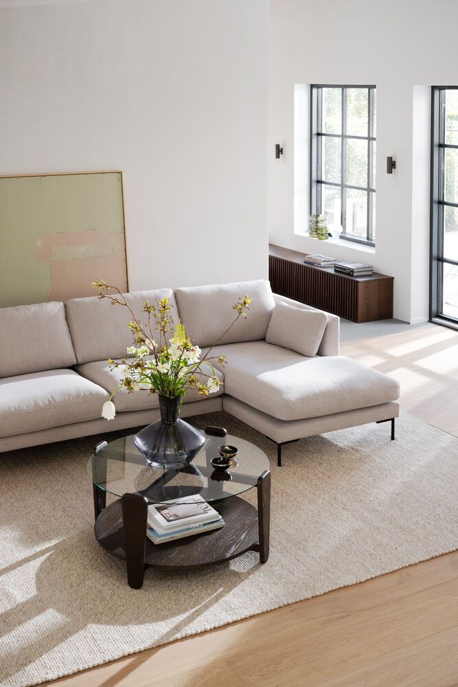 Rowico Arran Sohvapöytä 93cm, ruskea tammi/lasi