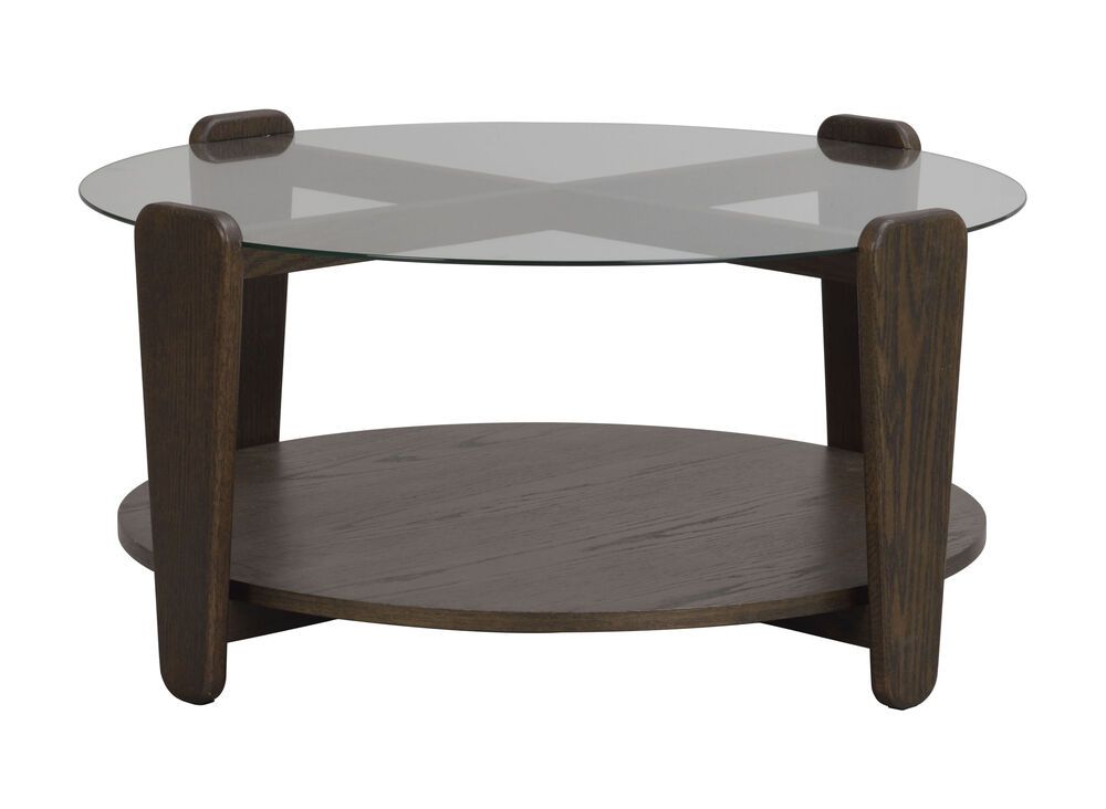 Rowico Arran Sohvapöytä 93cm, ruskea tammi/lasi