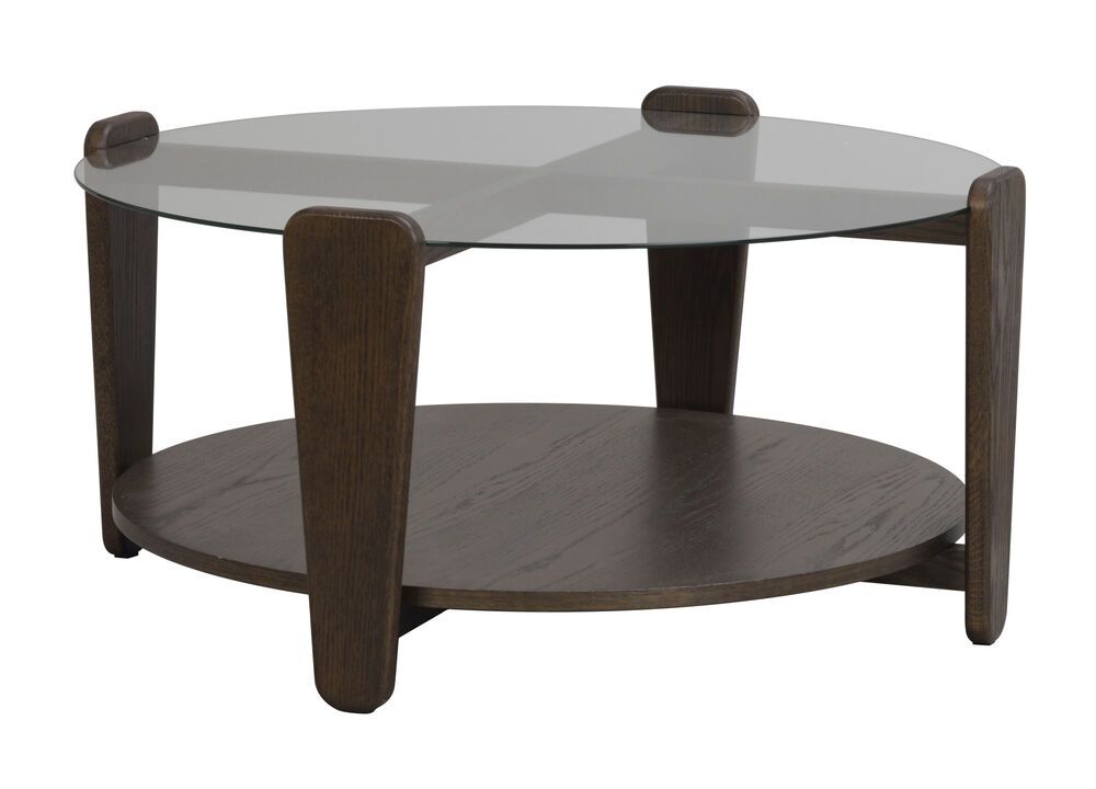 Rowico Arran Sohvapöytä 93cm, ruskea tammi/lasi