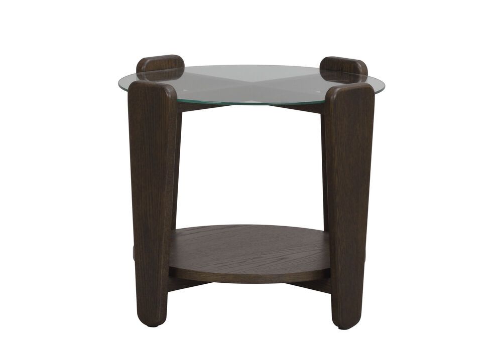 Rowico Arran Sohvapöytä 52cm, ruskea tammi/lasi