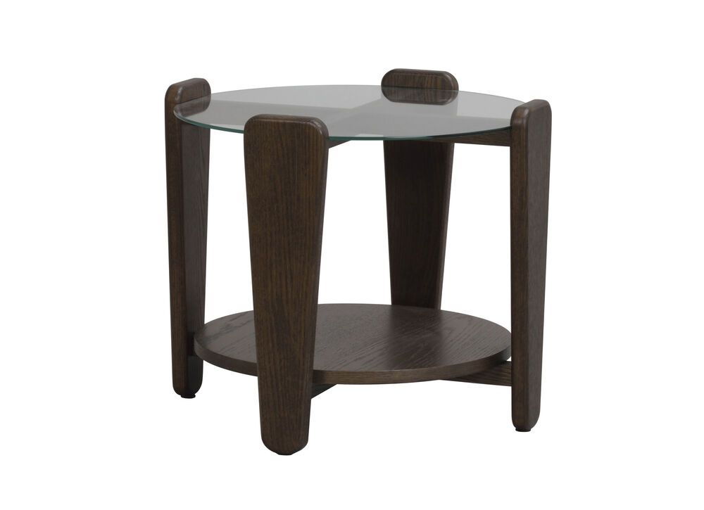 Rowico Arran Sohvapöytä 52cm, ruskea tammi/lasi