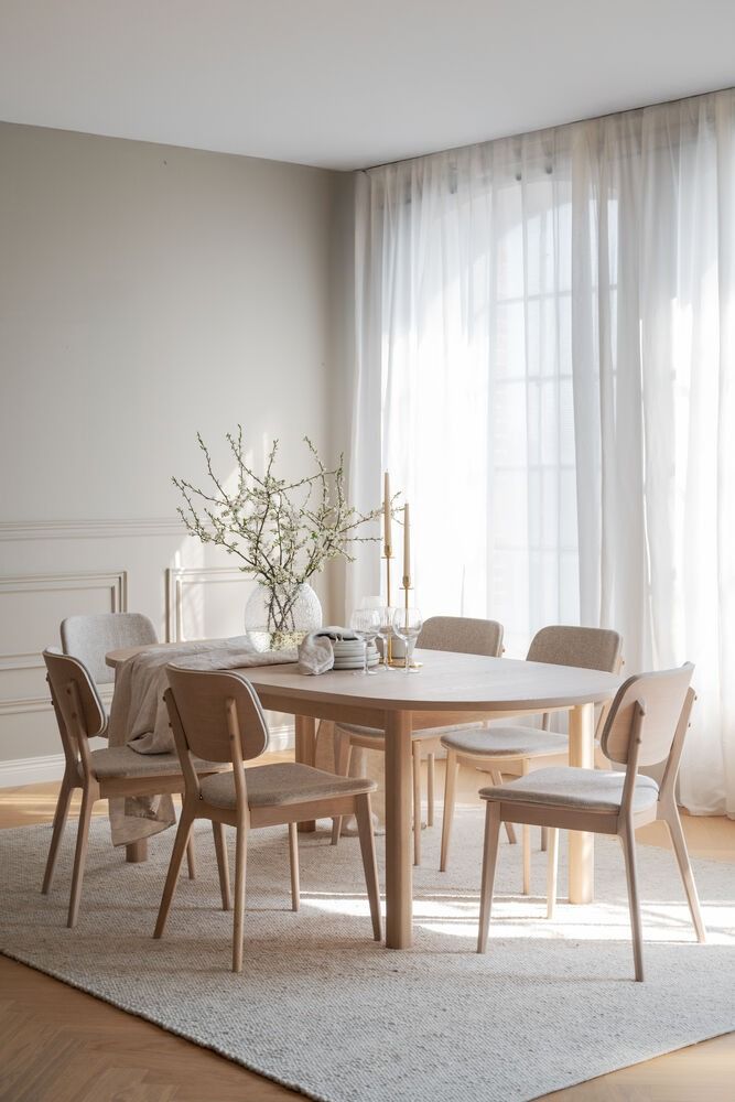 Rowico Barrett tuoli, valkopesty tammi/beige