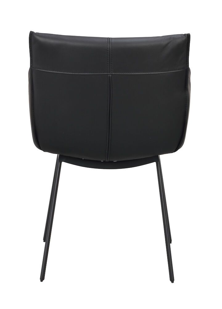 Rowico Hinckley käsinojatuoli, musta nahka