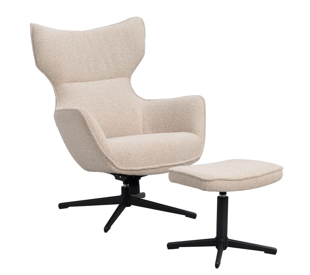 Rowico Jenkins lepotuoli rahilla, beige/musta