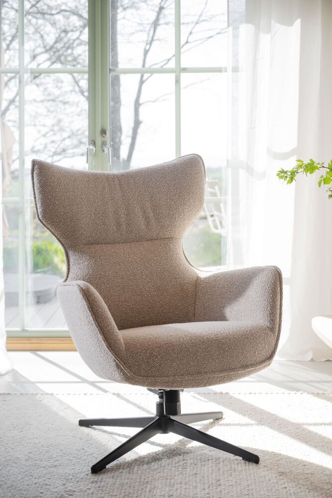 Rowico Jenkins lepotuoli rahilla, beige/musta