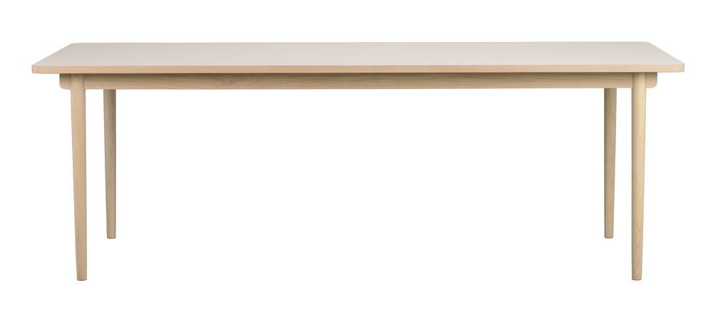 Rowico Fairmount ruokapöytä, valkopesty tammi/beige