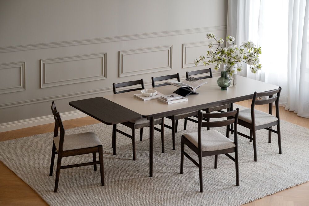 Rowico Fairmount ruokapöytä, ruskea/beige