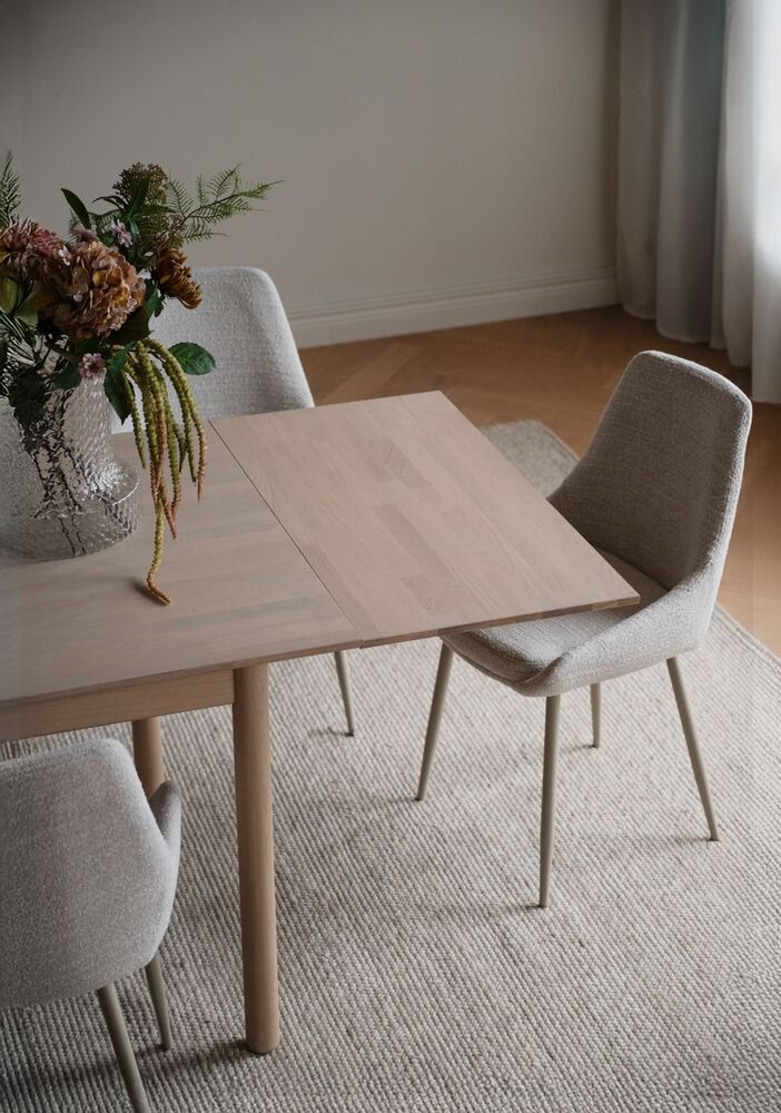 Rowico Derrymore ruokapöytä 205x90cm, valkopesty tammi