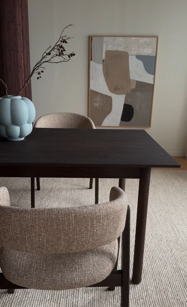 Rowico Derrymore ruokapöytä 205x90cm, tummanruskea