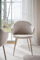 Rowico Drake nojatuoli, beige/metalli