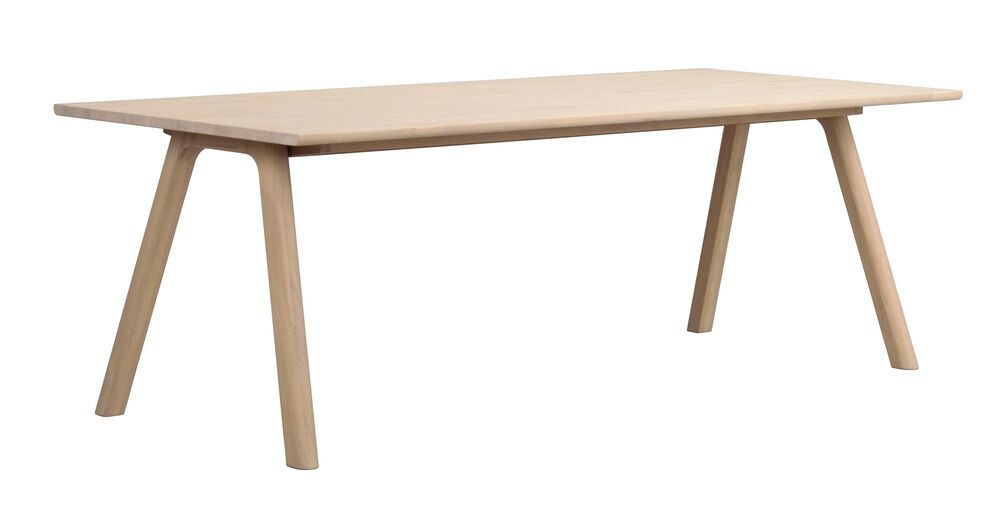 Rowico Clapperton ruokapöytä 220x95cm, valkopesty tammi