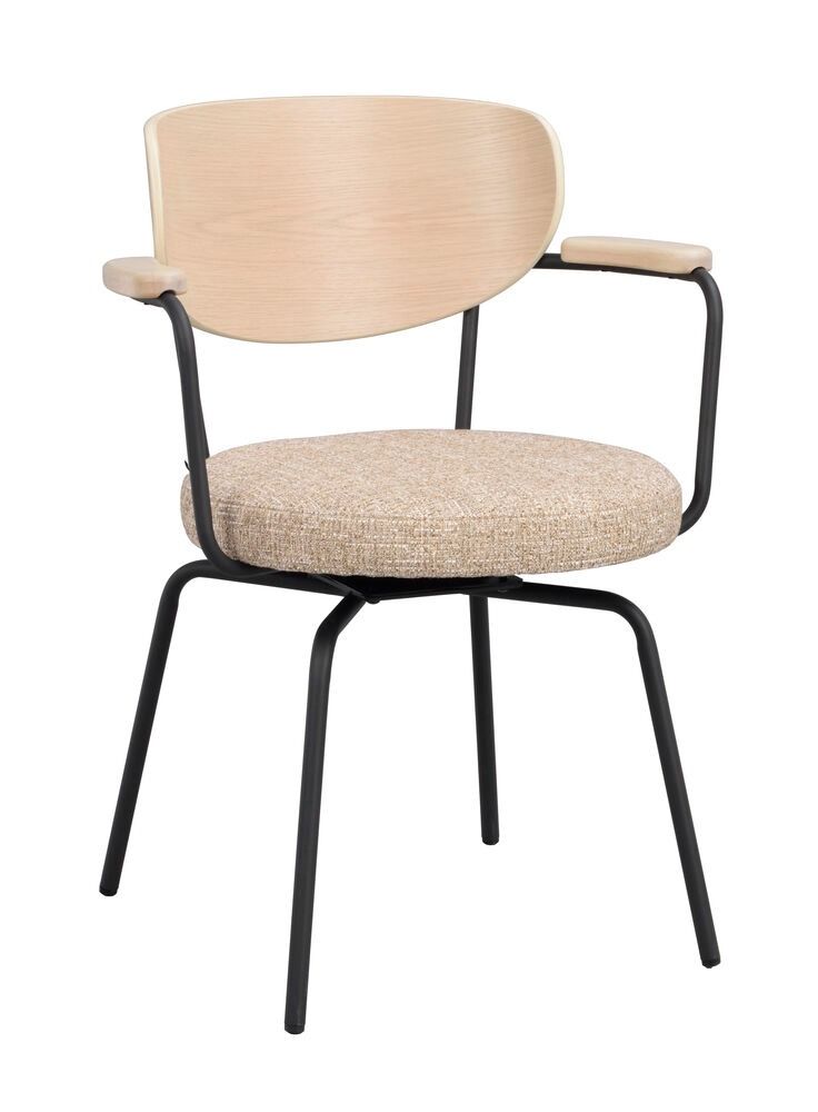 Rowico Merrick nojatuoli, tumma beige/musta