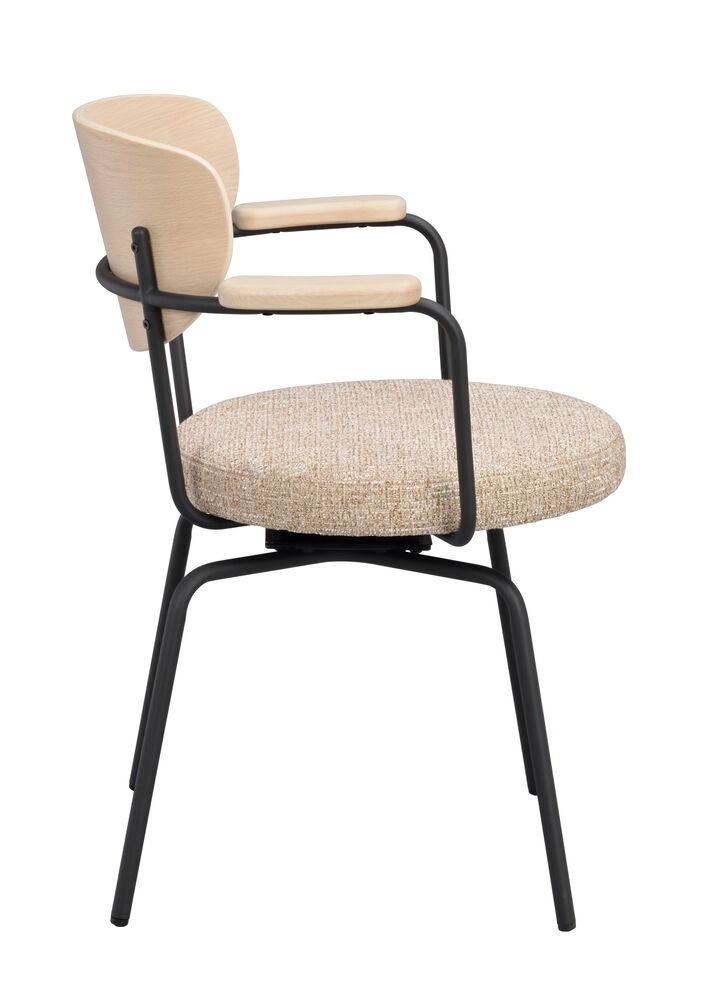 Rowico Merrick nojatuoli, tumma beige/musta